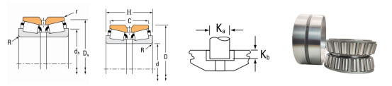 Διπλό εσωτερικό ελαστικό κυλίνδρου HM252348/HM252312D 260.35*422.91*178.59 mm Δύο σειρές 6