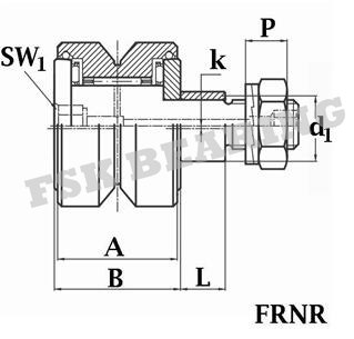 Εκκεντρικό FRNR62 EI Β - κύλινδροι 20mm × 62mm × 83mm abec-5 οδηγών γραμμών 1