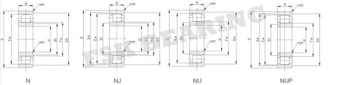 NJ σειρά NU 210 NU NUP ΕΔ κυλίνδρων κυλίνδρων ακτινωτό φορτίο κλουβιών χάλυβα ρουλεμάν σφραγισμένο 0